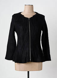 Veste casual col rond noir ARELINE femme