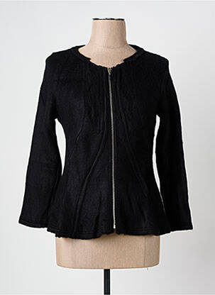Veste casual col rond noir ARELINE femme