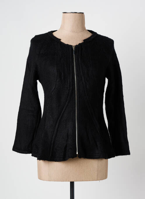 Veste casual col rond noir ARELINE femme