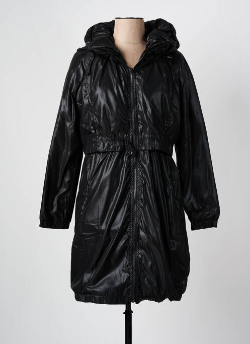 Parka fermeture zippée sur le devant sans capuche noir ARELINE femme