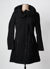 Manteau long noir ARELINE pour femme seconde vue
