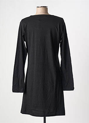 Robe courte manches longues manches longues noir COTON DU MONDE femme
