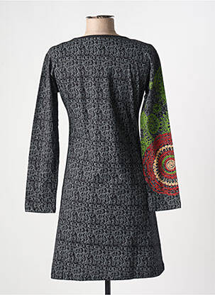 Robe courte manches longues manches longues gris COTON DU MONDE femme