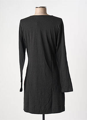 Robe courte manches longues manches longues noir COTON DU MONDE femme