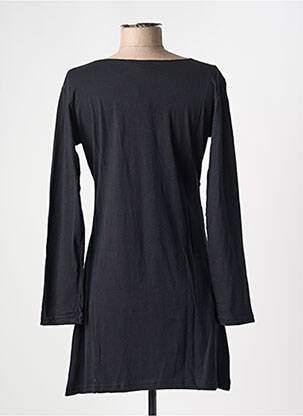 Robe courte manches longues manches longues noir COTON DU MONDE femme