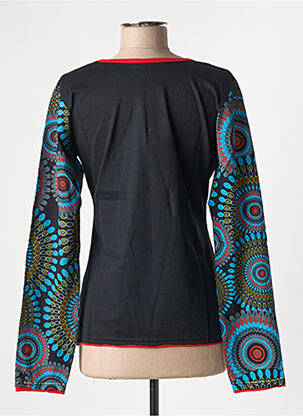 T-shirt manches longues manches longues noir COTON DU MONDE femme