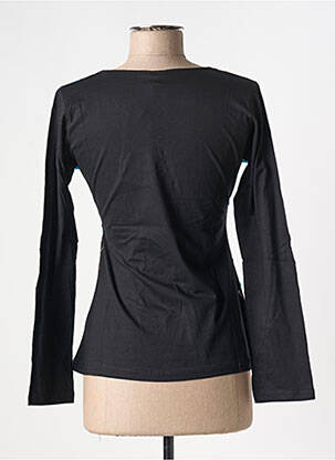 T-shirt manches longues manches longues noir COTON DU MONDE femme