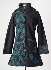 Manteau long noir COTON DU MONDE pour femme seconde vue