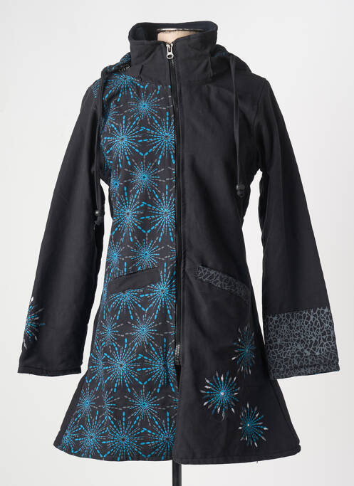 Manteau long noir COTON DU MONDE pour femme