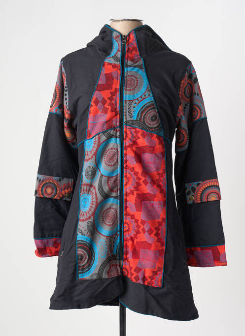 Manteau long noir COTON DU MONDE pour femme