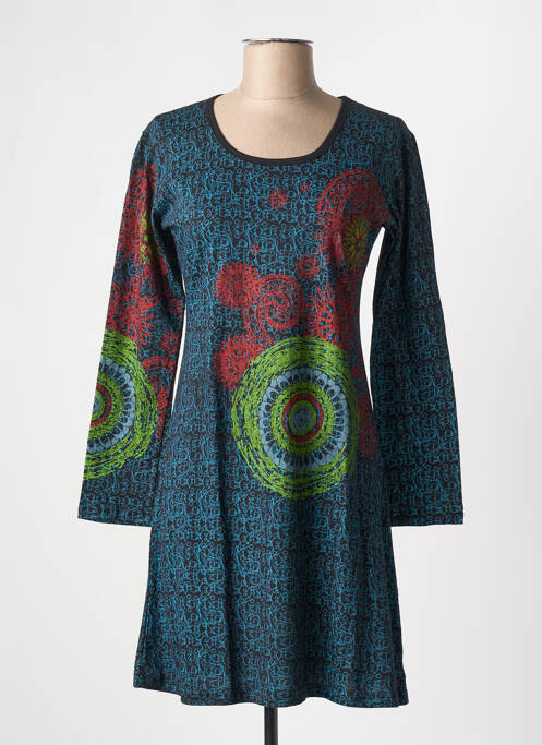 Robe courte bleu COTON DU MONDE pour femme