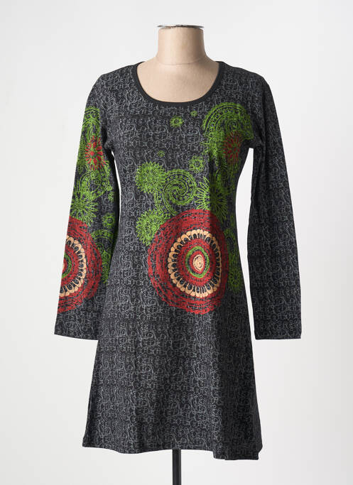 Robe courte gris COTON DU MONDE femme