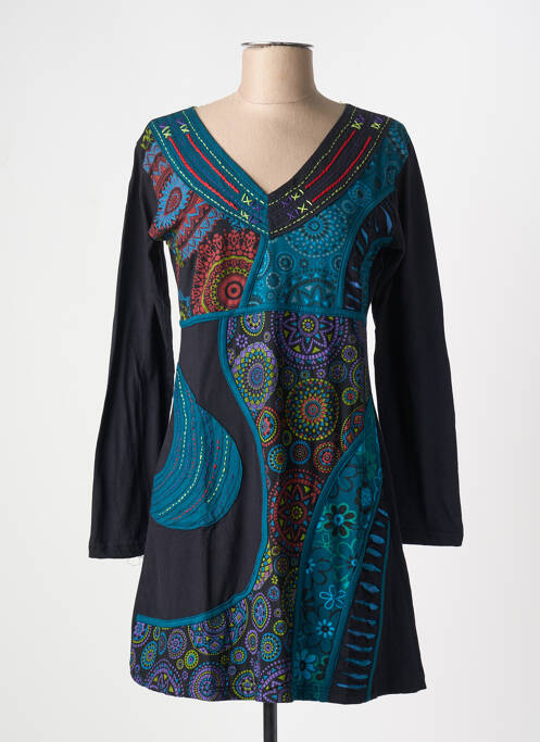 Robe courte noir COTON DU MONDE pour femme