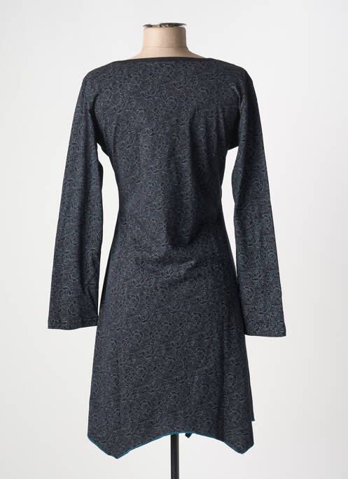 Robe mi-longue noir COTON DU MONDE femme