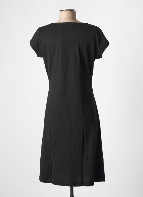 Robe mi-longue noir COTON DU MONDE pour femme