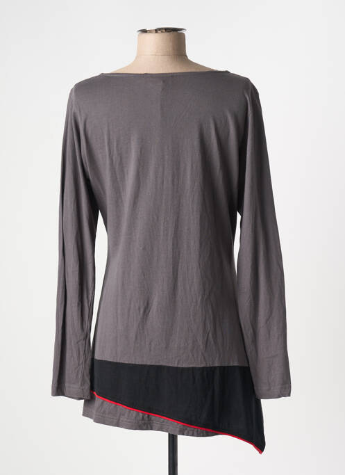 Tunique manches longues gris COTON DU MONDE pour femme