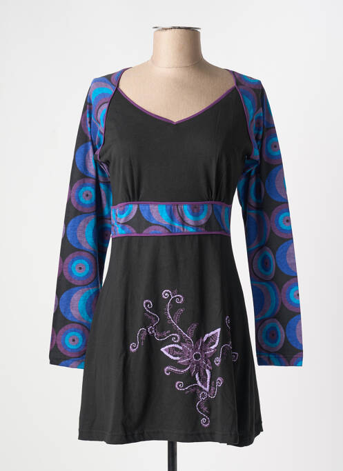 Tunique manches longues noir COTON DU MONDE pour femme