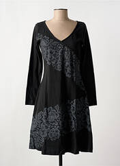 Robe mi-longue noir COTON DU MONDE pour femme seconde vue