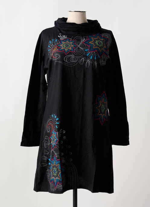 Tunique manches longues noir COTON DU MONDE pour femme