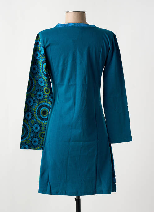 Robe courte bleu COTON DU MONDE pour femme