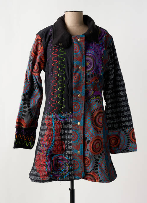 Manteau court noir COTON DU MONDE pour femme