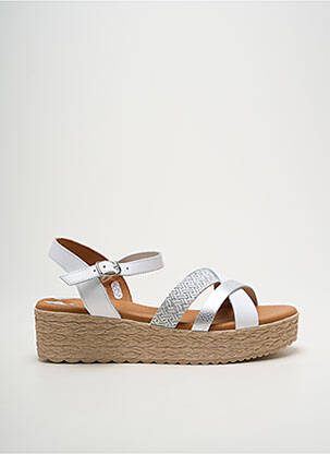 Sandales/nu pieds matière lisse talon de 4 à 6cm blanc EVA FRUTOS femme