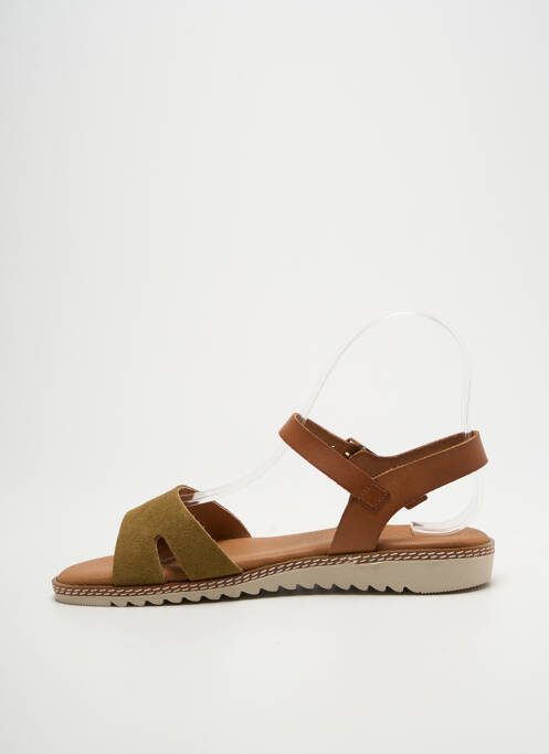 Sandales/nu pieds fermeture boucle(s) talon plat jusqu'à 3cm vert EVA FRUTOS femme