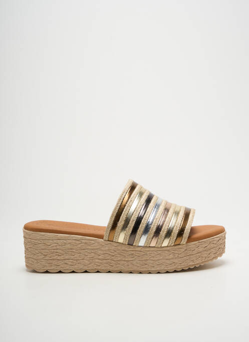 Mules/sabots talon compensé talon de 4 à 6cm beige EVA FRUTOS femme