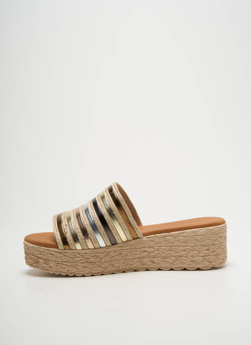 Mules/sabots talon compensé talon de 4 à 6cm beige EVA FRUTOS femme