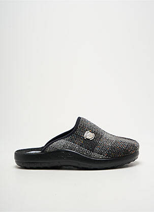 Chaussons/pantoufles bout rond bout rond gris FLY FLOT homme
