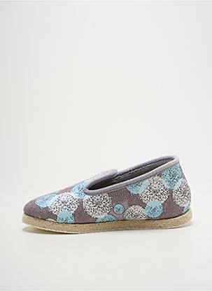 Chaussons/pantoufles bout rond talon plat jusqu'à 3cm gris FARGEOT femme