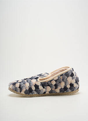 Chaussons/pantoufles bout rond talon plat jusqu'à 3cm gris FARGEOT femme