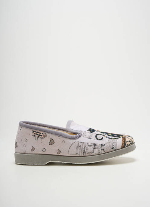 Chaussons/Pantoufles gris LA MAISON DE L'ESPADRILLE pour femme
