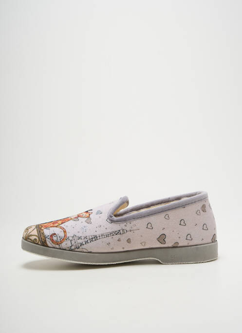 Chaussons/Pantoufles gris LA MAISON DE L'ESPADRILLE pour femme