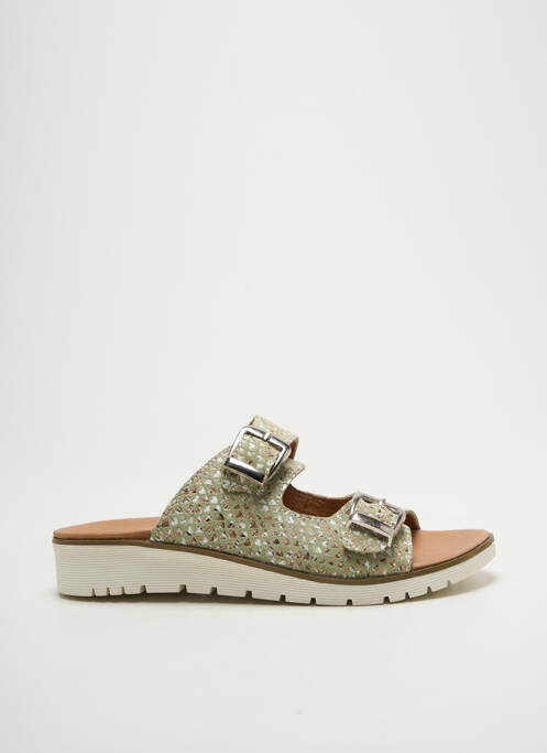 Mules/Sabots vert ALENOA pour femme