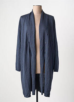 Gilet manches longues stretch bleu DUGER femme