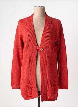 Gilet manches longues stretch orange DUGER femme