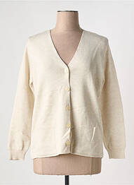 Gilet manches longues stretch beige DUGER femme