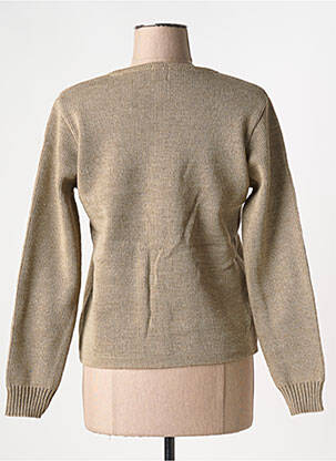 Gilet manches longues col rond marron DUGER femme