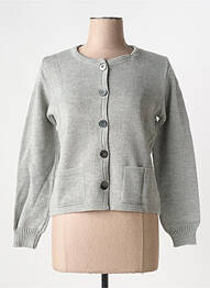 Gilet manches longues stretch gris DUGER femme