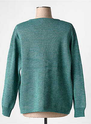 Gilet manches longues col rond vert DUGER femme