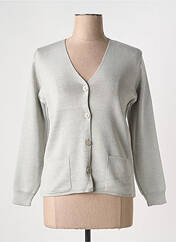 Gilet manches longues gris clair DUGER pour femme seconde vue