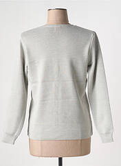 Gilet manches longues gris clair DUGER pour femme seconde vue