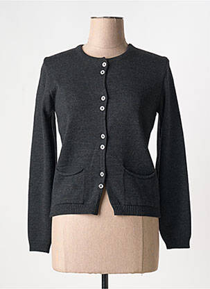 Gilet manches longues gris DUGER pour femme