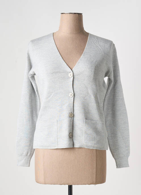 Gilet manches longues coupe cintrée gris DUGER femme