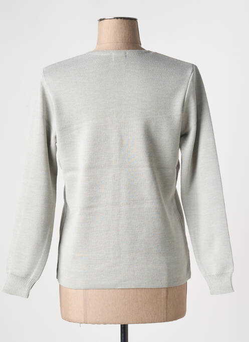 Gilet manches longues stretch gris clair DUGER femme