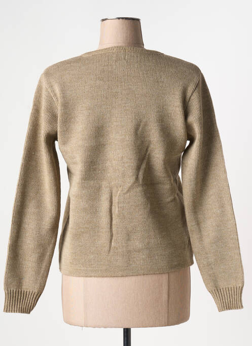 Gilet manches longues stretch marron DUGER femme
