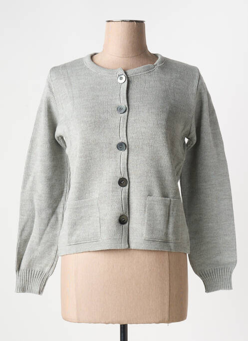 Gilet manches longues stretch gris DUGER femme