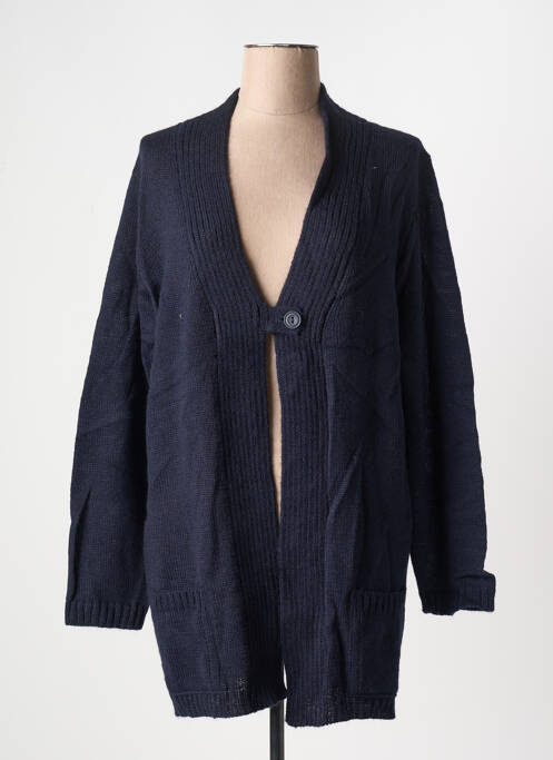 Gilet manches longues bleu DUGER pour femme