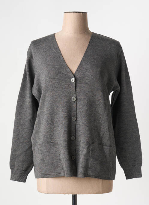 Gilet manches longues gris DUGER pour femme